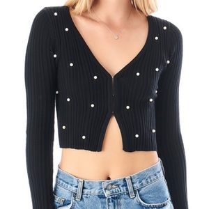 Pearl Fine Gauge Cardigan Sweater
